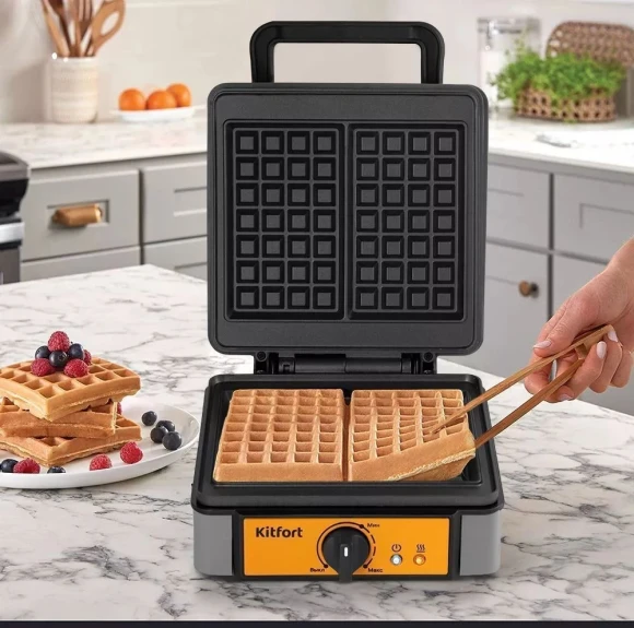 Вафельница Kitfort КТ-1694 1200Вт серый Вафельница Kitfort КТ-1694 1200Вт серый