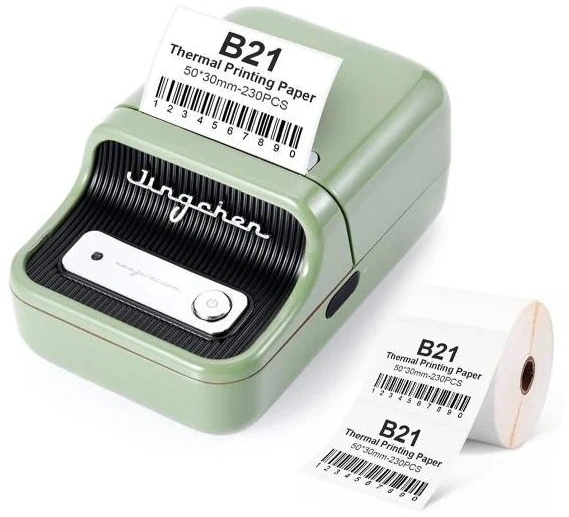 Термопринтер Niimbot B21S (1746725) 203dpi 60мм/с/USB/BT для печ.этик. зеленый