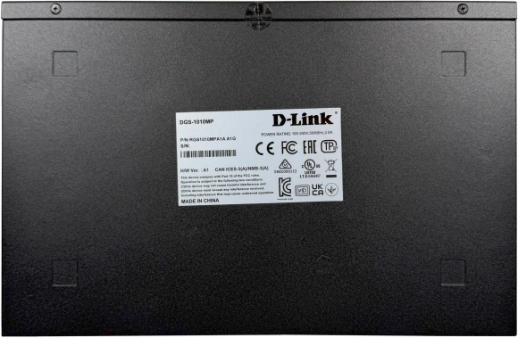Коммутатор D-Link DGS-1010MP/A1A 9x1Гбит/с 1SFP 8PoE 125W неуправляемый Коммутатор D-Link DGS-1010MP/A1A 9x1Гбит/с 1SFP 8PoE 125W неуправляемый