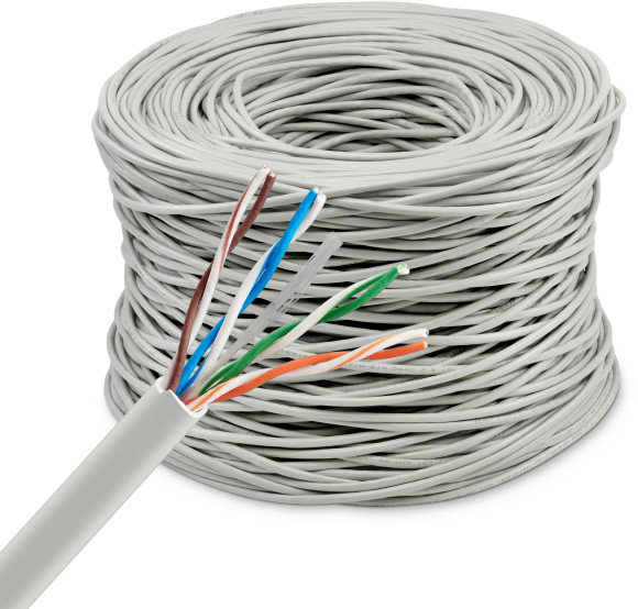 Кабель сетевой Buro BU-CCA-040 UTP 4 пары cat.5E solid 0.40мм CCA 305м серый Кабель сетевой Buro BU-CCA-040 UTP 4 пары cat.5E solid 0.40мм CCA 305м серый