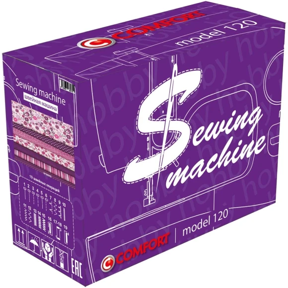 Швейная машина Comfort 120 белый/фиолетовый Швейная машина Comfort 120 белый/фиолетовый