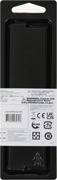 Память DDR4 8Gb 3200MHz A-Data AD4U32008G22-SGN RTL PC4-25600 CL22 DIMM 288-pin 1.2В single rank Ret