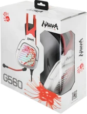 Наушники с микрофоном A4Tech Bloody G560 белый/красный 2м мониторные оголовье (G560 NARAKA) Наушники с микрофоном A4Tech Bloody G560 белый/красный 2м мониторные оголовье (G560 NARAKA)