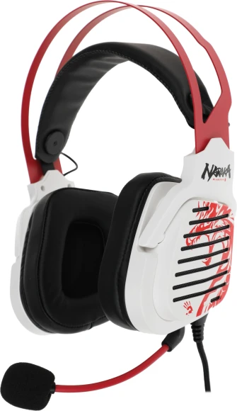 Наушники с микрофоном A4Tech Bloody G560 белый/красный 2м мониторные оголовье (G560 NARAKA) Наушники с микрофоном A4Tech Bloody G560 белый/красный 2м мониторные оголовье (G560 NARAKA)