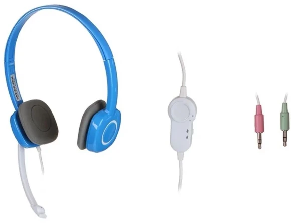 Наушники с микрофоном Logitech H150 синий/белый 1.8м накладные оголовье (981-000454)