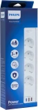 Сетевой фильтр Philips CHP4346WB/51 3м (4 розетки) белый (коробка)