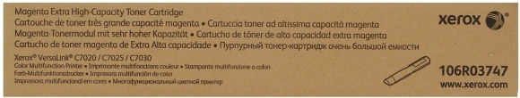 Картридж лазерный Xerox 106R03747 пурпурный (16500стр.) для Xerox VersaLink C7020/C7025/C7030 Картридж лазерный Xerox 106R03747 пурпурный (16500стр.) для Xerox VersaLink C7020/C7025/C7030