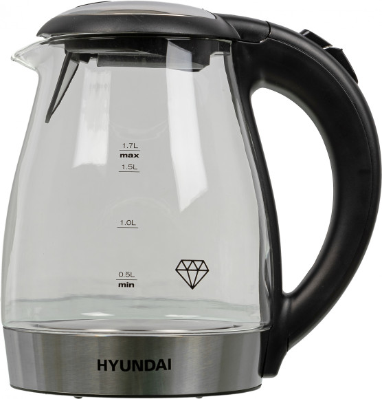 Чайник электрический Hyundai HYK-G2030 1.7л. 2200Вт черный корпус: стекло/пластик Чайник электрический Hyundai HYK-G2030 1.7л. 2200Вт черный корпус: стекло/пластик