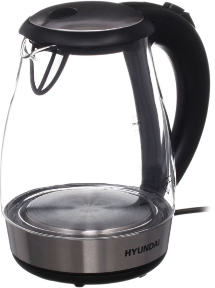 Чайник электрический Hyundai HYK-G2030 1.7л. 2200Вт черный корпус: стекло/пластик Чайник электрический Hyundai HYK-G2030 1.7л. 2200Вт черный корпус: стекло/пластик