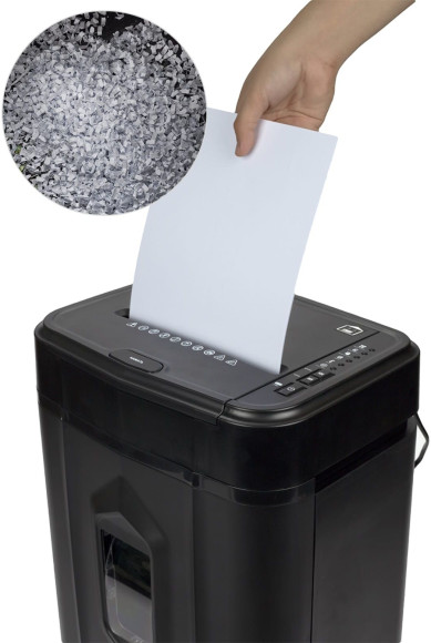 Шредер Heleos АП23-4 белый с автоподачей (секр.P-4) фрагменты 145лист. 23лтр. скрепки скобы пл.карты Шредер Heleos АП23-4 белый с автоподачей (секр.P-4) фрагменты 145лист. 23лтр. скрепки скобы пл.карты