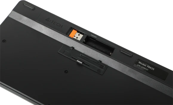 Клавиатура A4Tech FBK25 черный/серый USB беспроводная BT/Radio slim Multimedia (FBK25 BLACK)