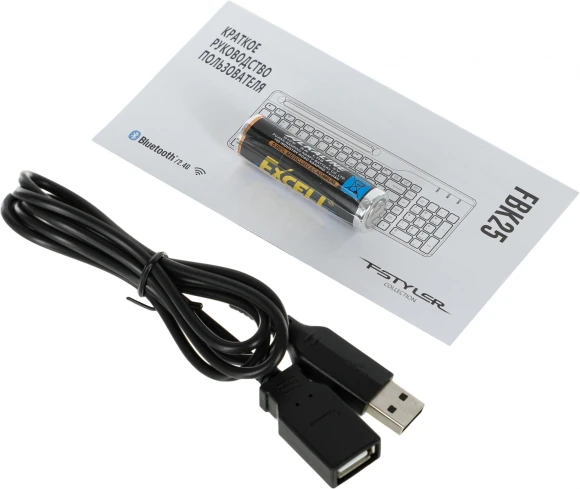 Клавиатура A4Tech FBK25 черный/серый USB беспроводная BT/Radio slim Multimedia (FBK25 BLACK)