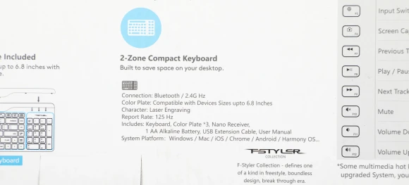 Клавиатура A4Tech FBK25 черный/серый USB беспроводная BT/Radio slim Multimedia (FBK25 BLACK)