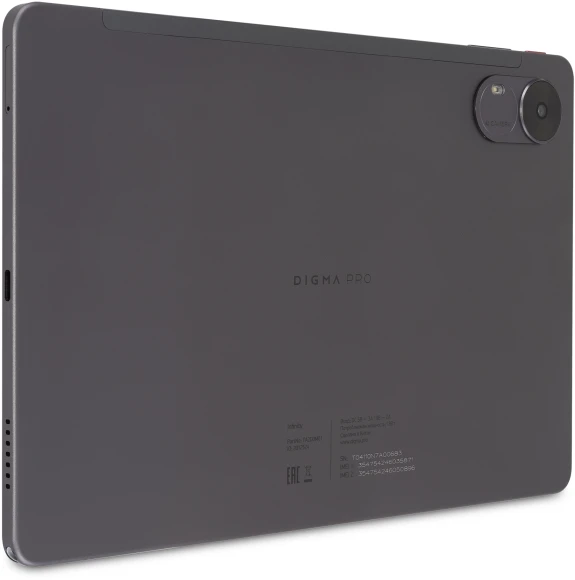 Планшет Digma Pro Infinity G85 (2.0) 8C RAM6Gb ROM128Gb 10.1" In-Cell 1920x1200 4G Android 14 темно-серый 13Mpix 5Mpix BT WiFi microSD 256Gb 7000mAh 200hrs