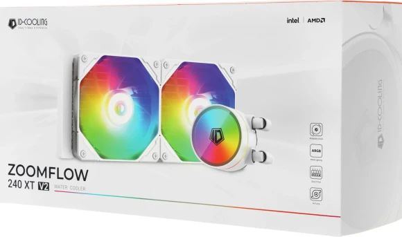 Система водяного охлаждения ID-Cooling Zoomflow 240 XT V2 ARGB Soc-AM5/AM4/1151/1200/2066/1700 белый 4-pin 14-31dB Al+Cu 250W 1680gr Ret (ZOOMFLOW 240 XT V2 WHITE) Система водяного охлаждения ID-Cooling Zoomflow 240 XT V2 ARGB Soc-AM5/AM4/1151/1200/2066/1700 белый 4-pin 14-31dB Al+Cu 250W 1680gr Ret (ZOOMFLOW 240 XT V2 WHITE)