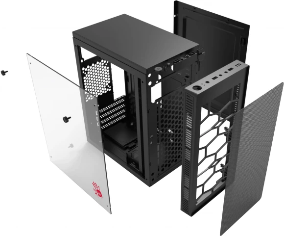Корпус Bloody BD-CC101F черный без БП mATX 1x80mm 1x92mm 2xUSB2.0 1xUSB3.0 audio Корпус Bloody BD-CC101F черный без БП mATX 1x80mm 1x92mm 2xUSB2.0 1xUSB3.0 audio