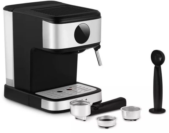 Кофеварка рожковая Kitfort КТ-7224 1100Вт нержавеющая сталь/черный Кофеварка рожковая Kitfort КТ-7224 1100Вт нержавеющая сталь/черный