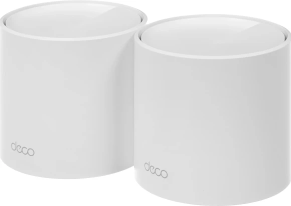 Бесшовный Mesh роутер TP-Link Deco X60(2-Pack) AX5400 10/100/1000BASE-TX белый (упак.:2шт)