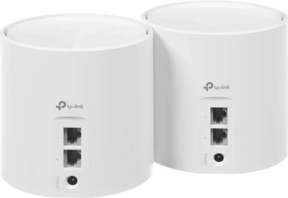 Бесшовный Mesh роутер TP-Link Deco X60(2-Pack) AX5400 10/100/1000BASE-TX белый (упак.:2шт)