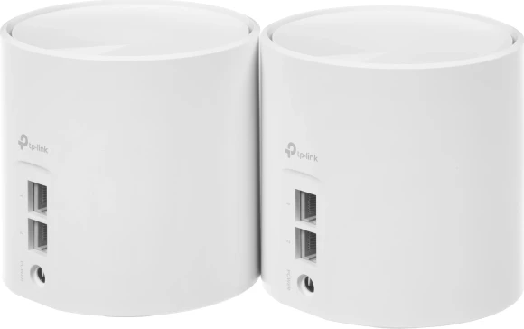 Бесшовный Mesh роутер TP-Link Deco X60(2-Pack) AX5400 10/100/1000BASE-TX белый (упак.:2шт)