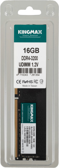 Память DDR5 16GB 5600MHz Kingmax KM-LD5-5600-16GS RTL PC5-44800 CL44 DIMM 288-pin 1.1В single rank Ret