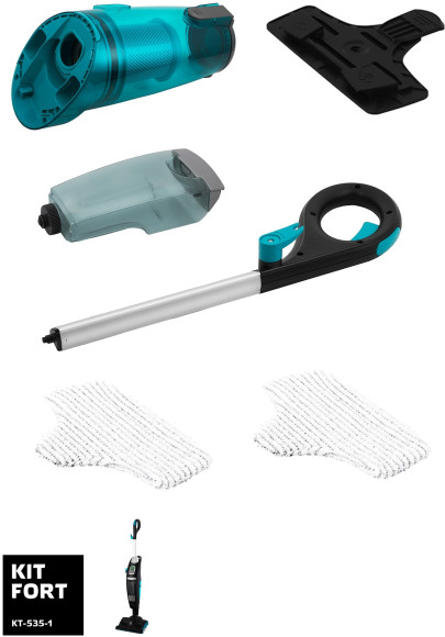 Пылесос паровой Kitfort КТ-535-1 1600Вт черный