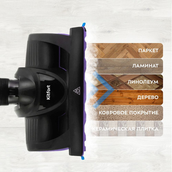 Пылесос паровой Kitfort КТ-535-1 1600Вт черный