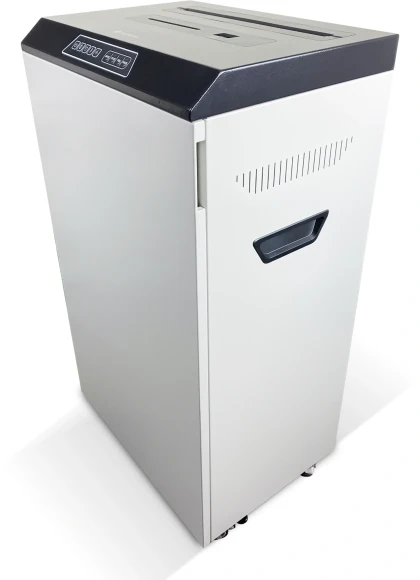 Шредер Heleos УО65-5 белый (секр.P-5) фрагменты 20лист. 65лтр. скрепки скобы пл.карты CD