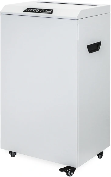 Шредер Heleos УО65-5 белый (секр.P-5) фрагменты 20лист. 65лтр. скрепки скобы пл.карты CD