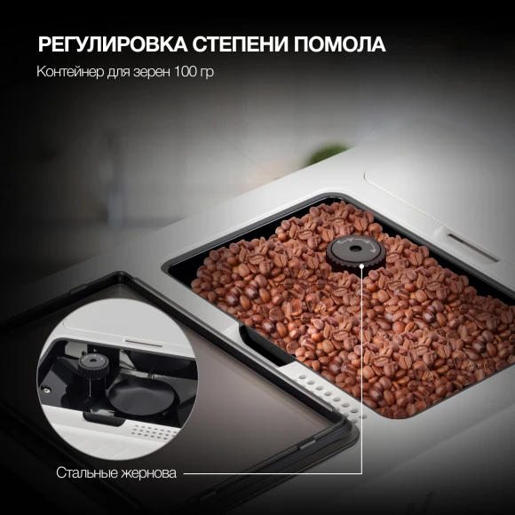 Кофемашина Hyundai HAM-4400 1350Вт белый/черный