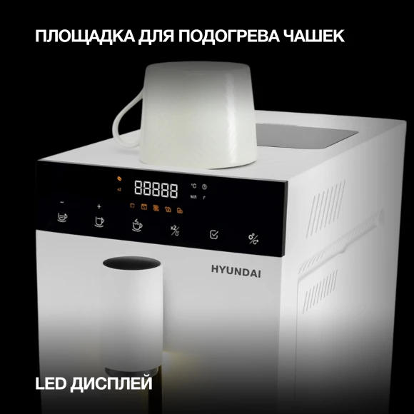 Кофемашина Hyundai HAM-4400 1350Вт белый/черный