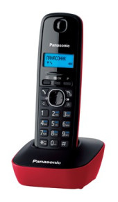 Р/Телефон Dect Panasonic KX-TG1611RUR красный/черный АОН Р/Телефон Dect Panasonic KX-TG1611RUR красный/черный АОН