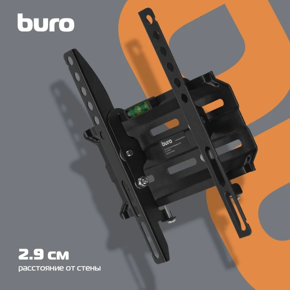 Кронштейн для телевизора Buro TL1S черный 15"-48" макс.25кг настенный наклон Кронштейн для телевизора Buro TL1S черный 15"-48" макс.25кг настенный наклон