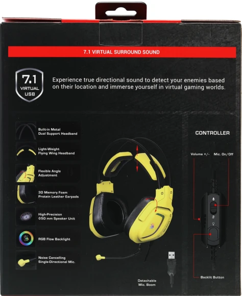 Наушники с микрофоном A4Tech Bloody G575 Punk желтый/черный 2м мониторные USB оголовье (G575 PUNK) Наушники с микрофоном A4Tech Bloody G575 Punk желтый/черный 2м мониторные USB оголовье (G575 PUNK)