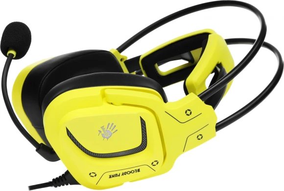 Наушники с микрофоном A4Tech Bloody G575 Punk желтый/черный 2м мониторные USB оголовье (G575 PUNK) Наушники с микрофоном A4Tech Bloody G575 Punk желтый/черный 2м мониторные USB оголовье (G575 PUNK)