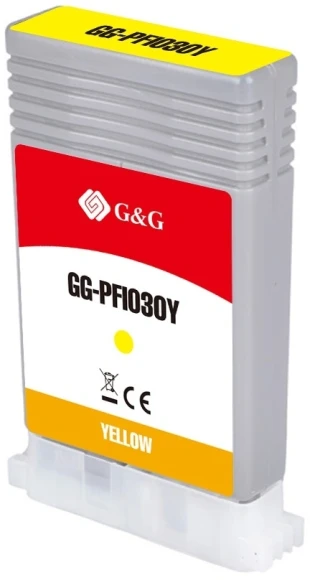 Картридж струйный G&G GG-PFI030Y PFI-030Y желтый (55мл) для Canon imagePROGRAF TA-20/30 Картридж струйный G&G GG-PFI030Y PFI-030Y желтый (55мл) для Canon imagePROGRAF TA-20/30