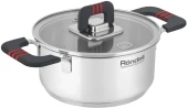 Кастрюля Rondell Stripes RDS-1636 1.2л. d=16см (с крышкой) стальной Кастрюля Rondell Stripes RDS-1636 1.2л. d=16см (с крышкой) стальной