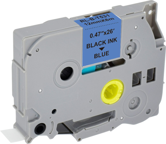 Картридж ленточный Cactus CS-TZE531 TZe-531 черный на синем 12x8 для Brother PT-P1010, PT-P700, P750W, P900W, P950W, PT-D210, D450VP, D600VP, PT-H110BUNDE
