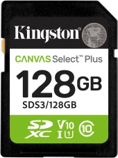 Флеш карта SDXC 128GB Kingston SDS3/128GB Canvas Select Plus V10 w/o adapter Флеш карта SDXC 128GB Kingston SDS3/128GB Canvas Select Plus V10 w/o adapter