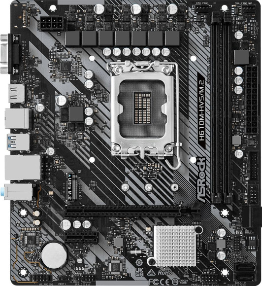 Материнская плата Asrock H610M-HVS/M.2 R2.0 Soc-1700 Intel H610 2xDDR4 mATX AC`97 8ch(7.1) GbLAN+VGA+HDMI Материнская плата Asrock H610M-HVS/M.2 R2.0 Soc-1700 Intel H610 2xDDR4 mATX AC`97 8ch(7.1) GbLAN+VGA+HDMI