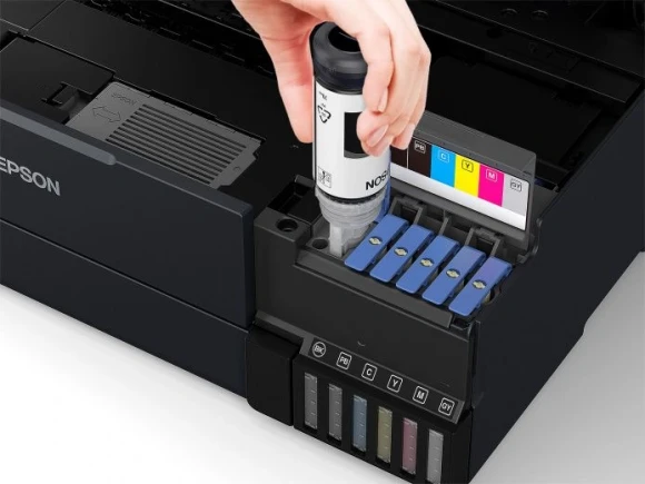 МФУ струйный Epson L8180 (C11CJ21403/402/504/502) A3 Duplex Net WiFi черный