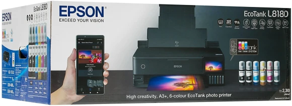 МФУ струйный Epson L8180 (C11CJ21403/402/504/502) A3 Duplex Net WiFi черный