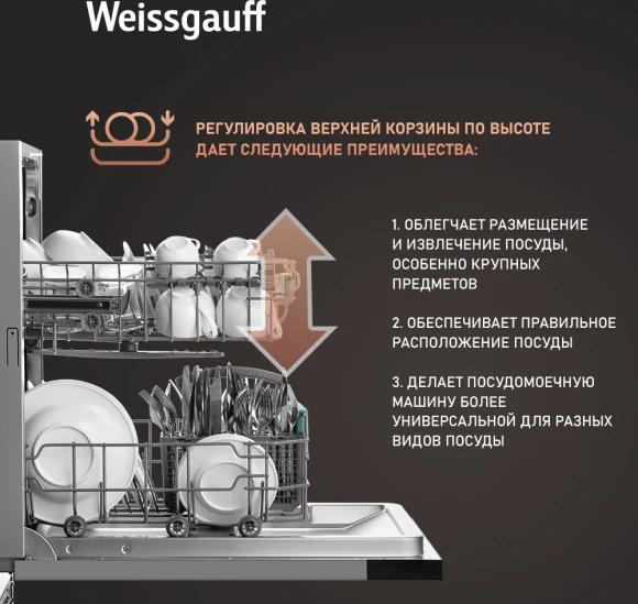 Посудомоечная машина встраив. Weissgauff BDW 4026 узкая Посудомоечная машина встраив. Weissgauff BDW 4026 узкая