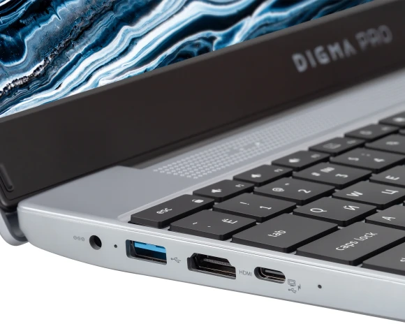 Ноутбук Digma Pro Breve Ryzen 5 Pro 5675U 16Gb SSD512Gb AMD Radeon Graphics 15.6" IPS FHD (1920x1080) Windows 11 Pro silver WiFi BT Cam 4500mAh (DN15R5-ADXW08)