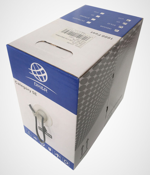 Кабель сетевой Ningbo UTP 4 пары cat.5E solid 0.5мм CCA molded 305м серый Кабель сетевой Ningbo UTP 4 пары cat.5E solid 0.5мм CCA molded 305м серый