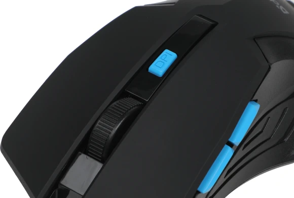 Мышь Defender Accura MM-275 черный/синий оптическая 1600dpi беспров. USB 5but (52275)
