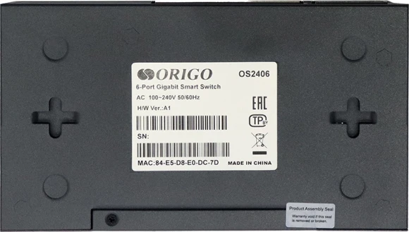 Коммутатор Origo OS2406 OS2406/A1A (L2) 6x1Гбит/с настраиваемый Коммутатор Origo OS2406 OS2406/A1A (L2) 6x1Гбит/с настраиваемый