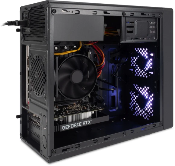 ПК IRU Tactio 320A5SEA MT Ryzen 5 5600 (3.5) 16Gb SSD512Gb RTX3050 6Gb без ОС GbitEth 500W черный (RUS) (2195820)