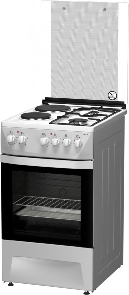 Плита Комбинированная Darina 1D KM 241 337 W белый/черный (стеклянная крышка) реш.сталь Плита Комбинированная Darina 1D KM 241 337 W белый/черный (стеклянная крышка) реш.сталь