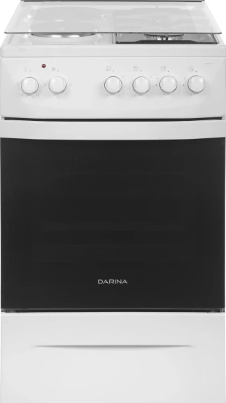 Плита Комбинированная Darina 1D KM 241 337 W белый/черный (стеклянная крышка) реш.сталь Плита Комбинированная Darina 1D KM 241 337 W белый/черный (стеклянная крышка) реш.сталь